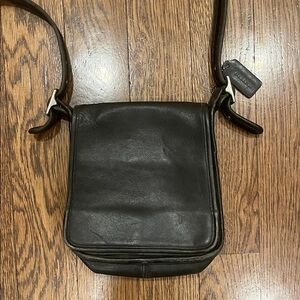 Vintage Coach Black Leather  Bag